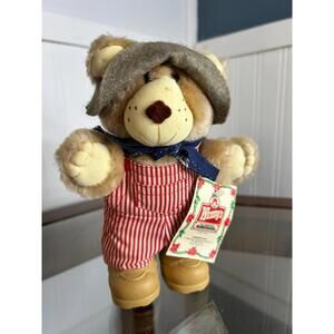 Vintage 1986 Wendy’s Furskins Bear Dudley Plush – Xavier Roberts – Holiday Tag